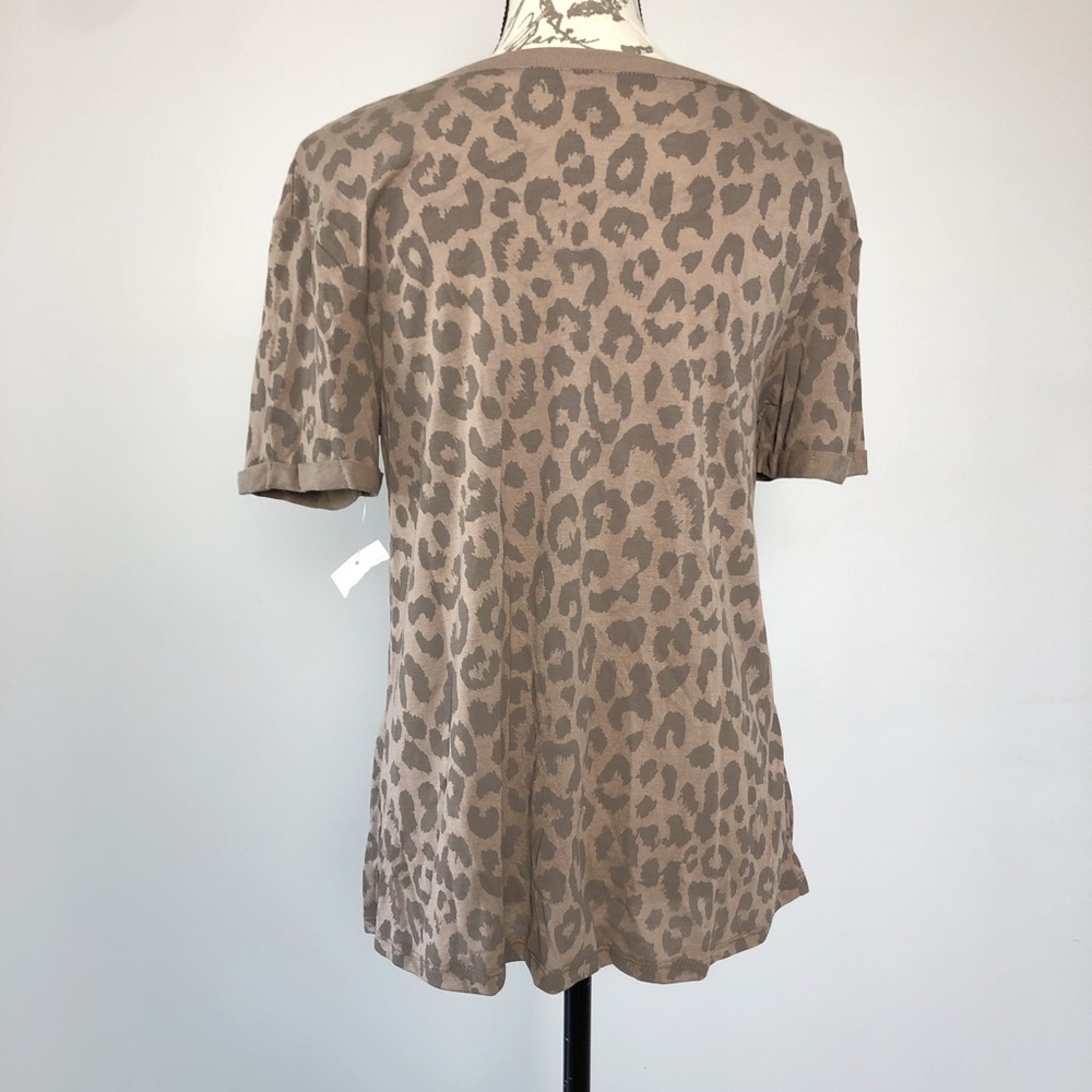 3/24  Awake Animal Print V Neck Pajama Top - S - Picture 3 of 5
